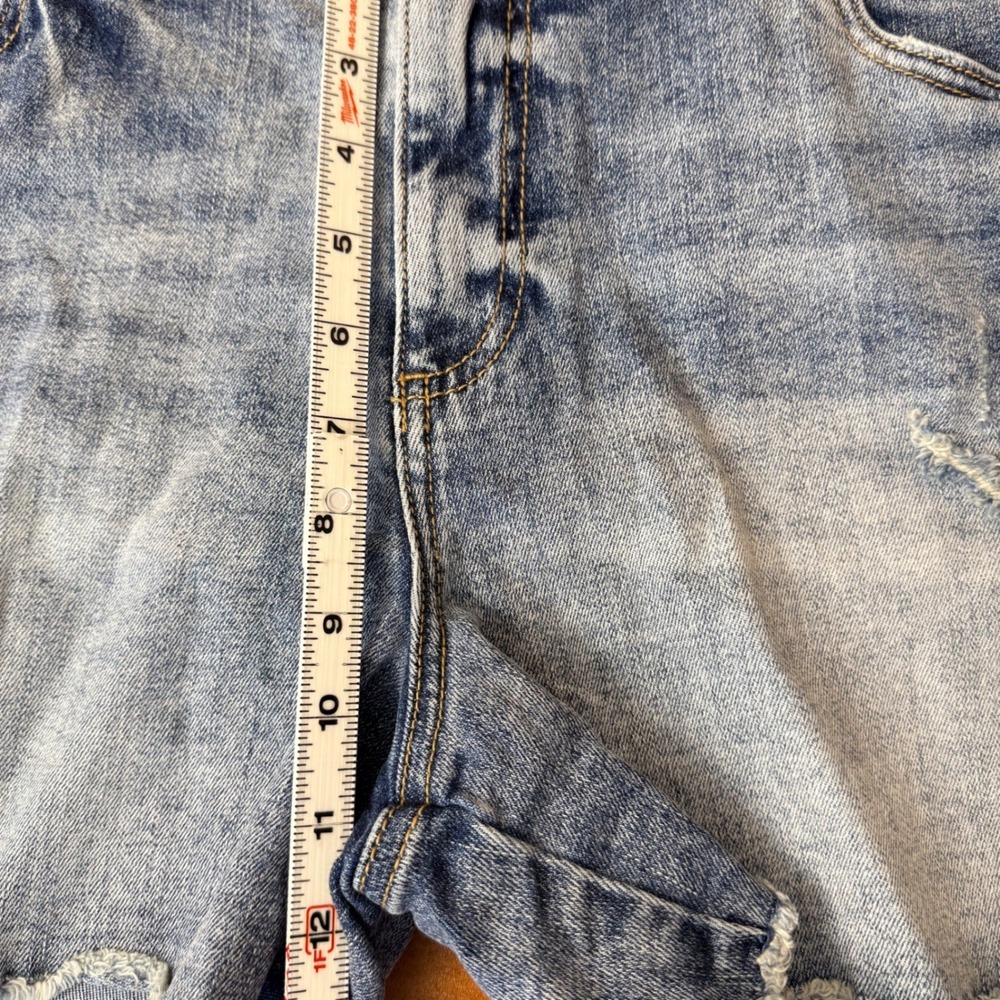 Kut from the Kloth Gidget High Rise Denim Shorts Traveler Blue 12 KS1266MA2 - Picture 5 of 13